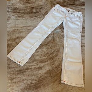 True Religion White Flare Jeans